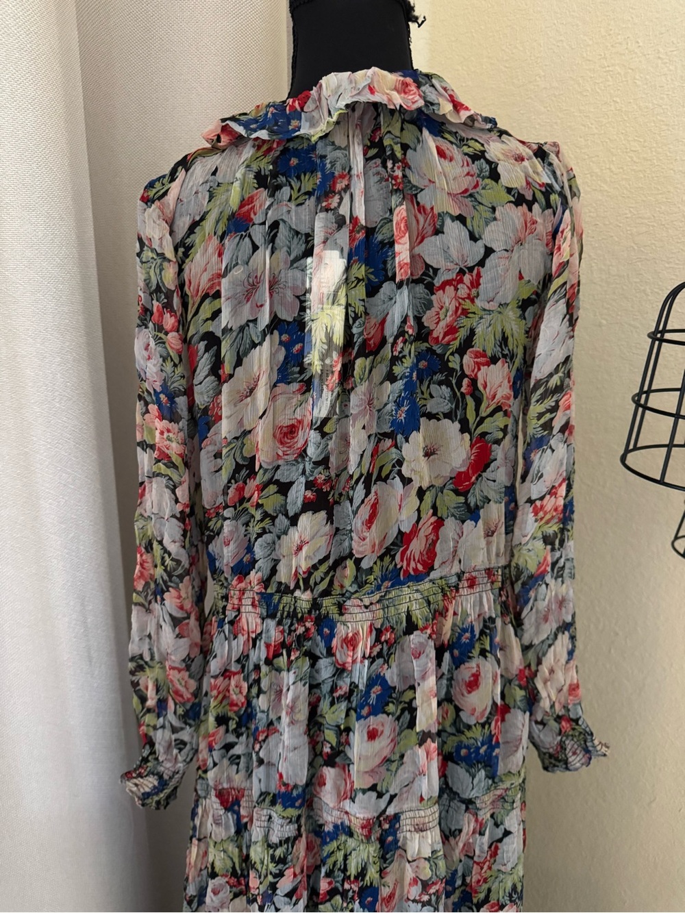 Anthropologie Marais Floral Chiffon Maxi Dress NWT Boho Romantic XS - Picture 8 of 9
